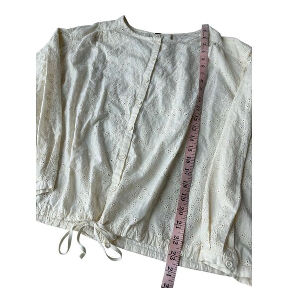 Free People Stars Align Button Front Top in Ivory Size M - Picture 12 of 12